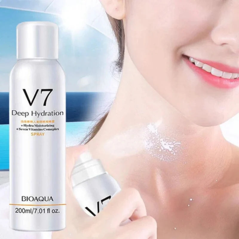 BIOAQUA V7 Vitamin Deep Hydration Brightening Spray with 7-Vitamin Complex for Radiant Skin  Short
