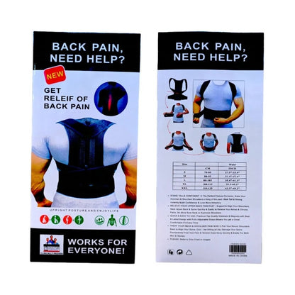 Back Pain Relief Posture Corrector Belt | Adjustable Support for Spine, Shoulder & Lumbar Alignment | Medium