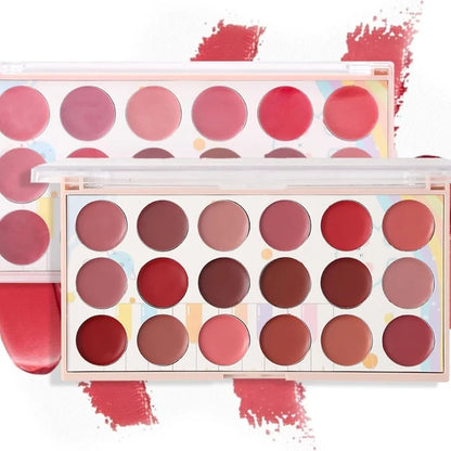 Moccallure Professional 18-Colors Lipstick Kit | Long-Lasting, Hydrating & Compact Makeup Palette