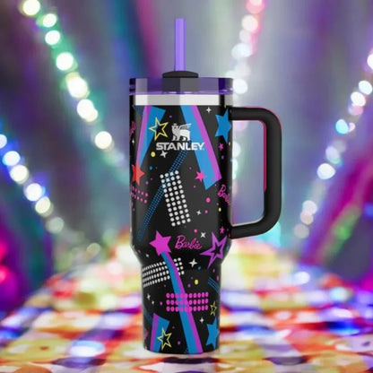Black Stylish Stanley Barbie Tumbler H2.0 Tumbler 1.18L Limited Edition Double Wall Vacuum Insulated