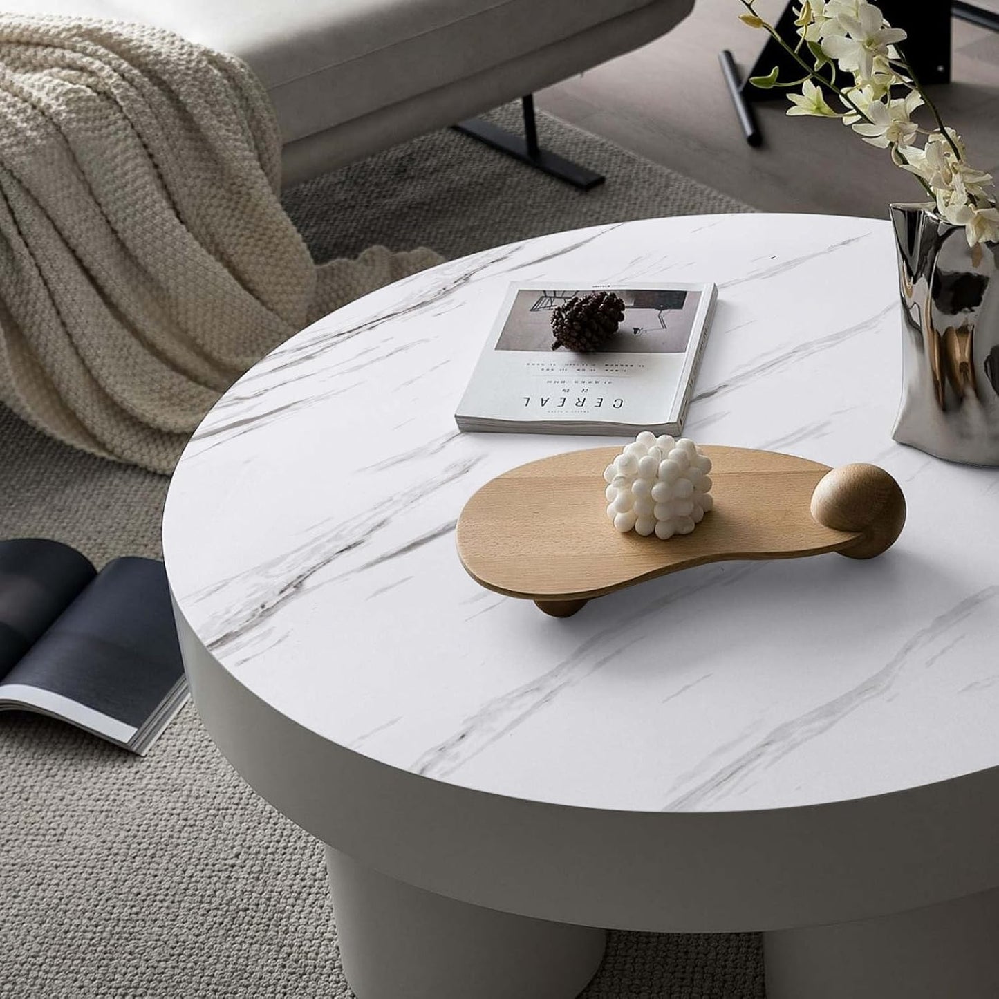 White & Grey | Marble Sheet Sticker 60x200cm | Waterproof Self-Adhesive PVC Wallpaper for Furniture Walls