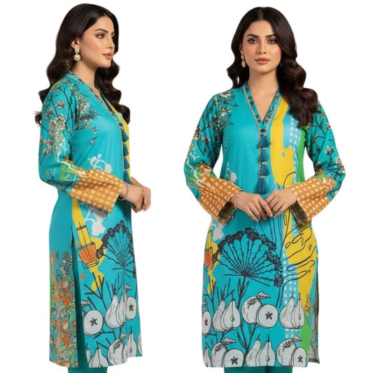 Swiss Lawn 1-Piece Shirt for Women | Trending All-Over Print | Unstitched